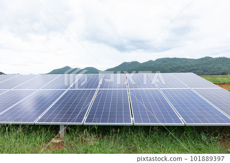 Solar panels on agricultural field 101889397