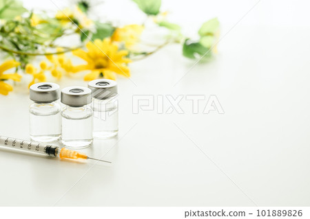 注射器和小瓶美容注射和整容手術的圖像照片 101889826