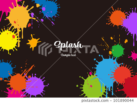 Colorful splashes of ink, paint, etc. Background illustration material vector 101890044