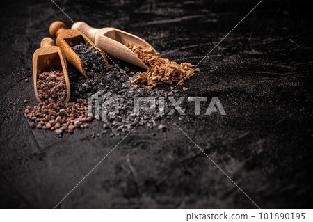 Assorted gourmet salts 101890195