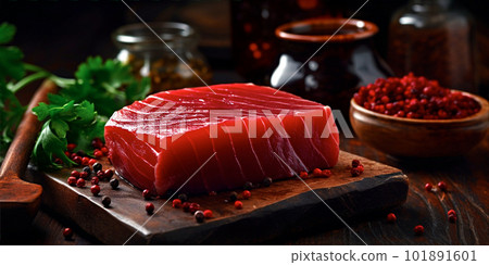 Generative ai illustration of a Red tuna fillet 101891601