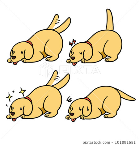 Illustration animal dog pet emotions cute Illustration animal dog pet emotions cute 101891681