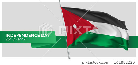 Jordan independence day vector banner, greeting card. Jordan independence day vector banner, greeting card. 101892229