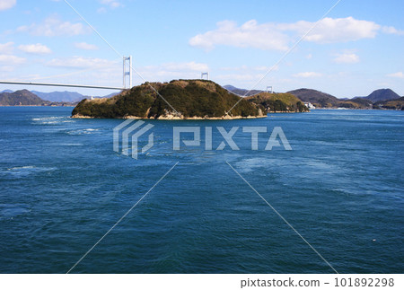 Kurushima Strait route on a calm spring day 101892298