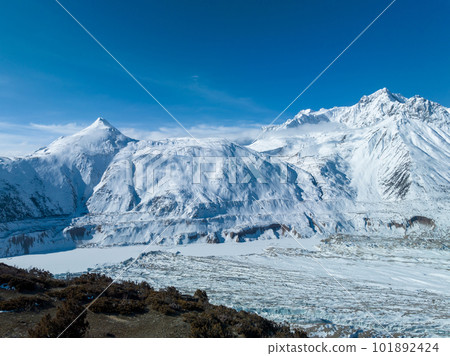 Glacier and snow mountains in Tibet,China 101892424
