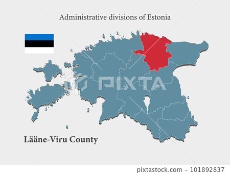 Vector map Estonia, region Laane-Viru county Vector map Estonia, region Laane-Viru county 101892837
