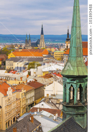 2022-04-20 panoramic view of the Old Town of Olomouc in the Czech Republic. 101893488