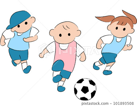 Children playing soccer 101893508