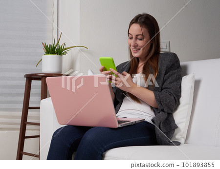 business woman working at home business woman working at home 101893855