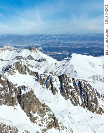 Winter mountain landscape. 101894201