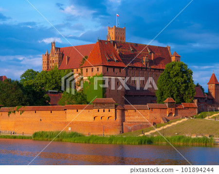 2022-06-12. Castle of the Teutonic Knights Order in Malbork, Poland,  is the largest castle in the world. Malbork Poland. 101894244