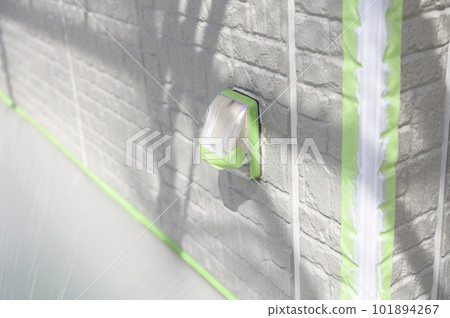 State of house renovation Curing for exterior wall painting 101894267