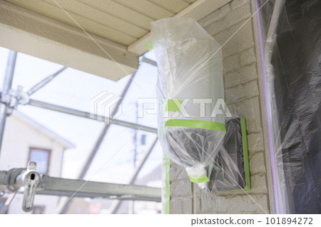 State of house renovation Curing for exterior wall painting 101894272