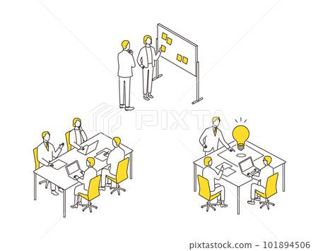 Set of various meeting scenes 101894506