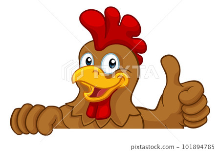 Chicken Rooster Cockerel Bird Cartoon Character 101894785