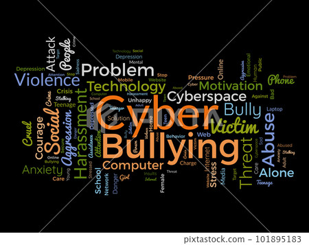 Cyber bullying and online crime concept Royalty Free Vector