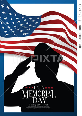 Memorial day. Remember and honor. Vector illustration 101895225