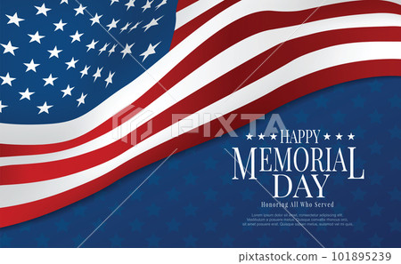 Memorial Day - Remember and honor with USA flag, Vector illustration. Memorial Day - Remember and honor with USA flag, Vector illustration. 101895239