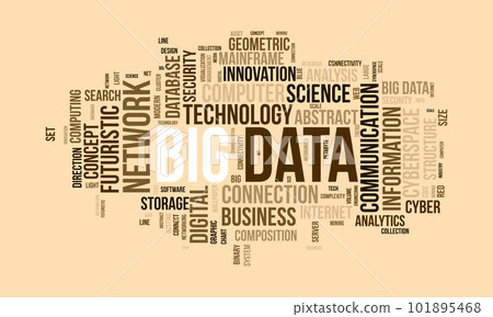 Word cloud background concept for Big data. Internet technology network with cloud data analysis concept. vector illustration. Word cloud background concept for Big data. Internet technology network with cloud data analysis concept. vector illustration. 101895468
