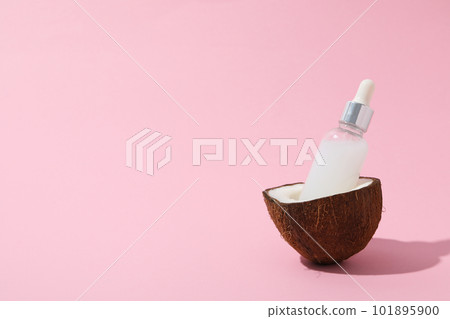 Concept of body and skin care accessories - coconut cosmetic 101895900