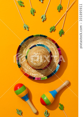 Composition for Cinco de Mayo concept, top view Composition for Cinco de Mayo concept, top view 101895911