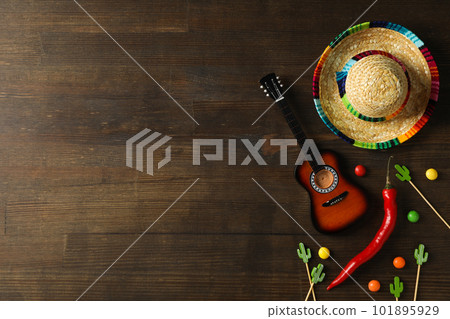 Composition for Cinco de Mayo concept, space for text Composition for Cinco de Mayo concept, space for text 101895929