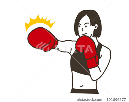 young woman punching young woman punching 101896277