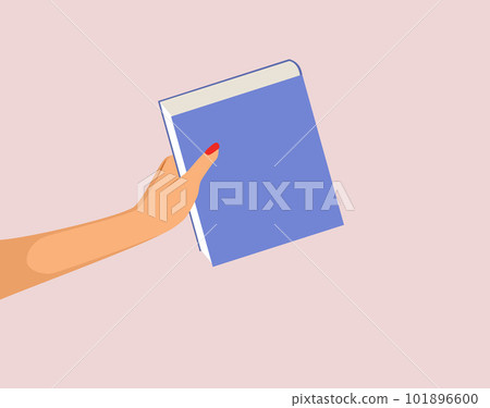 Female Human Hand Holding Book 101896600