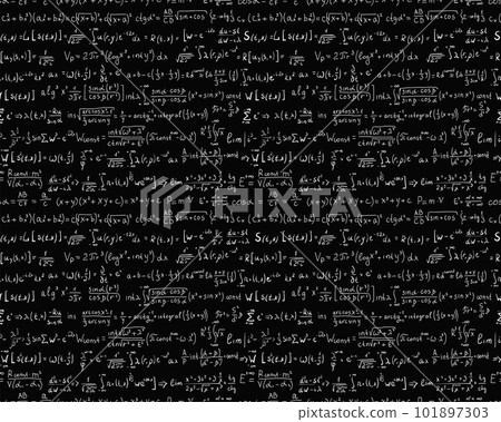 Seamless pattern mathematical and algebraic formulas Seamless pattern mathematical and algebraic formulas 101897303