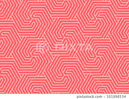 Abstract geometric pattern with stripes, lines. Seamless vector background. White and pink ornament. Simple lattice graphic design Abstract geometric pattern with stripes, lines. Seamless vector background. White and pink ornament. Simple lattice graphic design 101898534