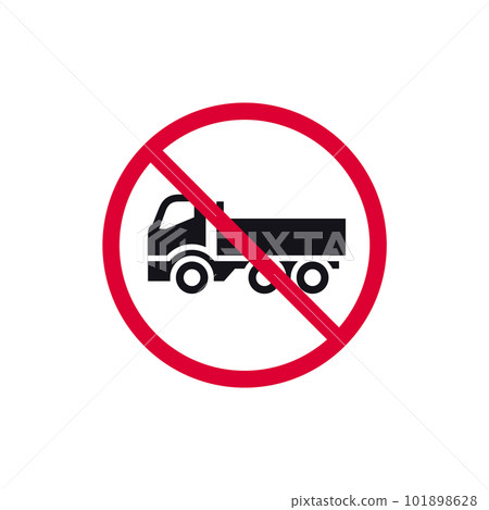 Prohibited sign, forbidden modern round sticker, vector illustration. 101898628