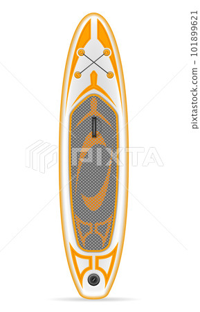 inflatable sup board for outdoor activities and water sports vector illustration 101899621