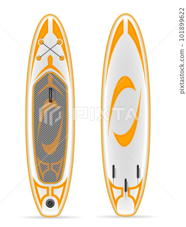 inflatable sup board for outdoor activities and water sports vector illustration 101899622