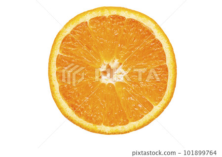 Slice of orange fruit isolated clipping path Slice of orange fruit isolated clipping path 101899764