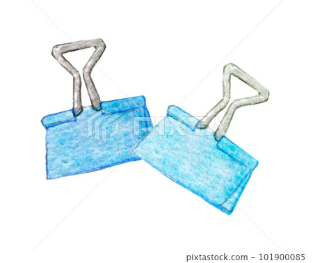 文具夾水彩插畫手繪插畫 101900085