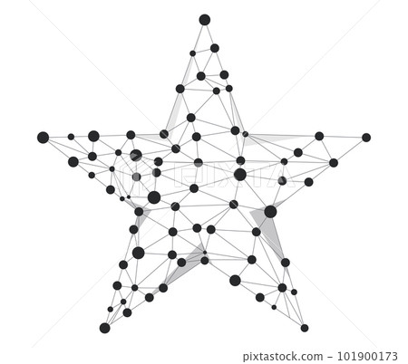 Star low poly wireframe vector sign illusration 101900173