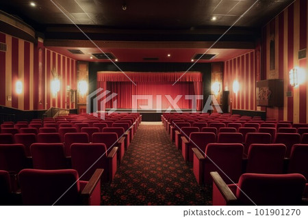 Movie red velvet lights. Stage event. Generate Ai Movie red velvet lights. Stage event. Generate Ai 101901270