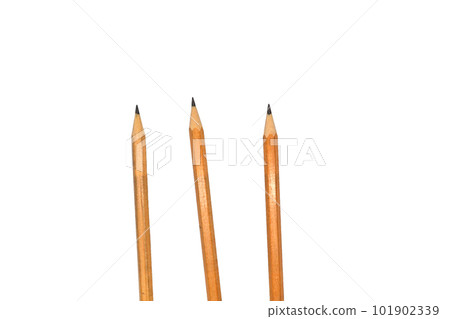 Pencils on a white background. Pencils on a white background. 101902339