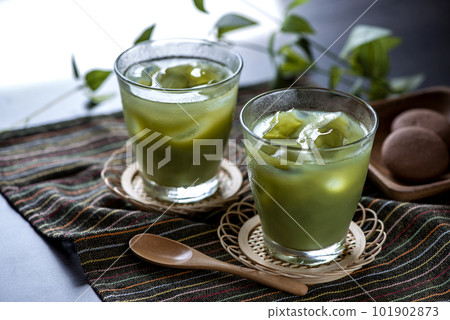 Cold matcha latte Cold matcha latte 101902873