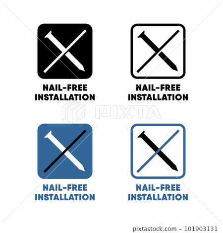 Nail-free installation vector information sign 101903131