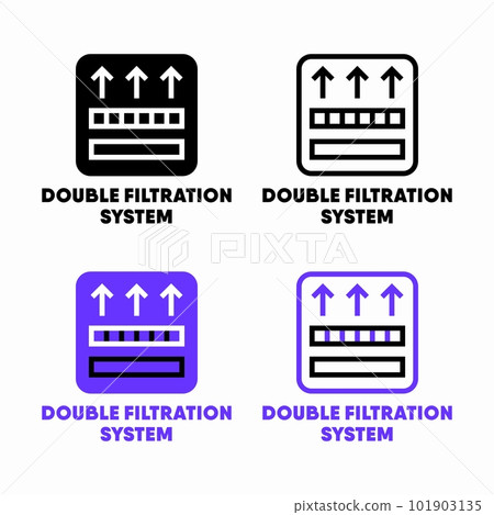 Double filtration system vector information sign 101903135