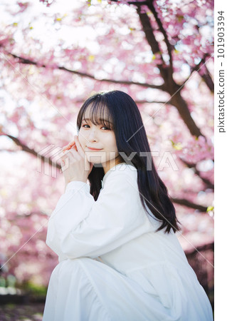 Cherry blossoms and girls Cherry blossoms and girls 101903394