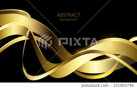 Abstract gold lines wave curve shiny effect on black design modern luxury futuristic background vector Abstract gold lines wave curve shiny effect on black design modern luxury futuristic background vector 101903746
