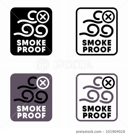 Smoke proof vector information sign Smoke proof vector information sign 101904028