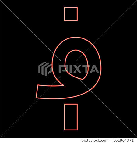 Neon afghani currency symbol Afghan Afghani AFN sign money red color vector illustration image flat style 101904371
