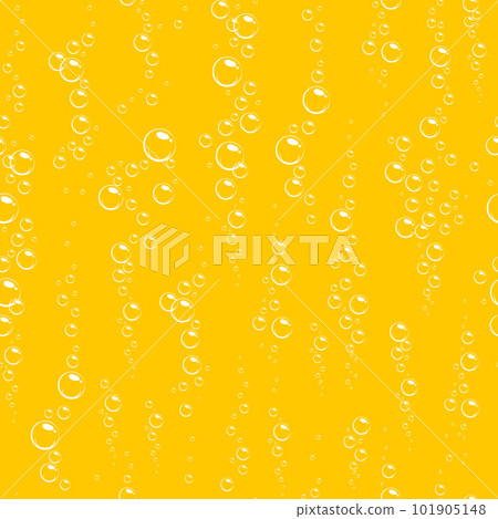 Beer bubbles seamless pattern. Alcohol drink and fizzy soda water background. Vector illustration 101905148