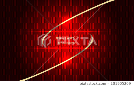 Abstract gold lines wave curve shiny effect on red metallic texture design modern luxury futuristic background vector Abstract gold lines wave curve shiny effect on red metallic texture design modern luxury futuristic background vector 101905209