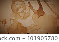 Texture of paper with stains of coffee 101905780