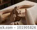 pottery clay and tools 101905826