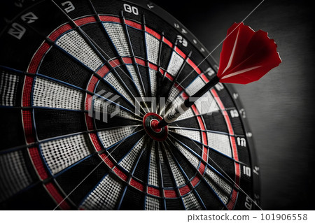 The darts isolated on black background. Neural network AI generated art 101906558
